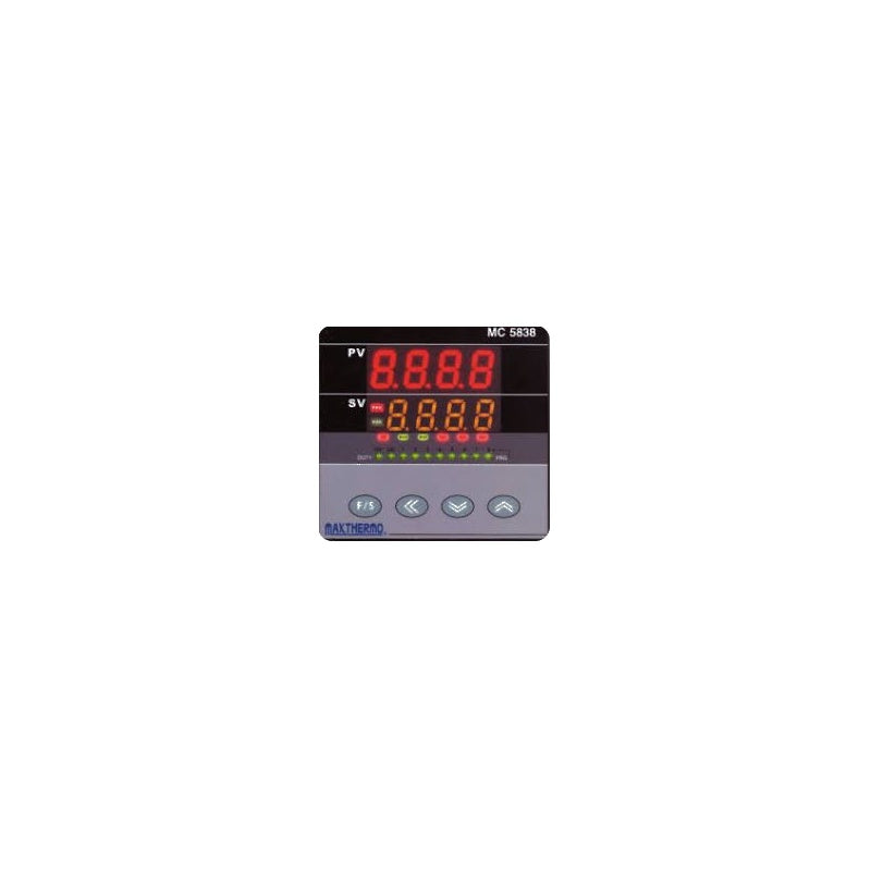 Controlador de Proceso Digital S/5 92x92mm | Entrada Universal | Salida Relé + Alarma | 8 Rampas